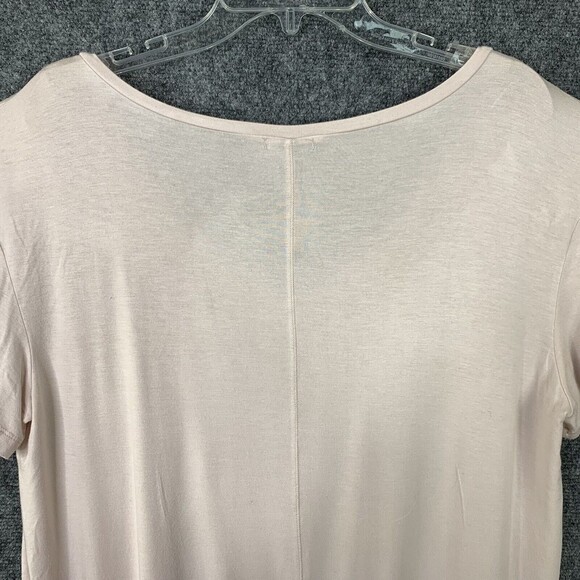 Halogen Stretch Short Sleeve Tee Women XXL Blush Pink Wide V-neck - Picture 7 of 9